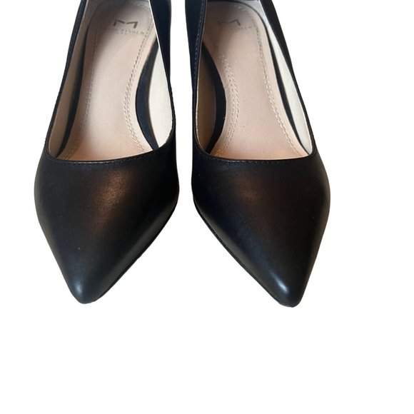 Marc Fisher Viviene Block Heel Slip On Dress Pumps Leather Classic Black Size 5M - Picture 3 of 10